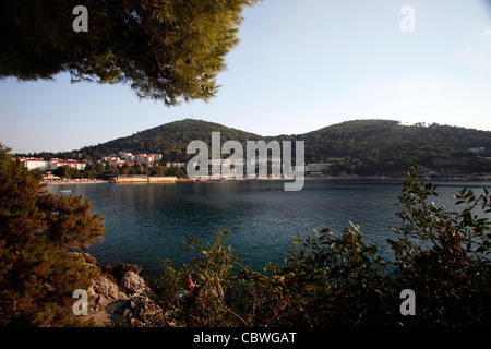 UVALA LAPAD Strand Adria & MALA PETKA UVALA LAPAD DUBROVNIK Kroatien 8. Oktober 2011 Stockfoto