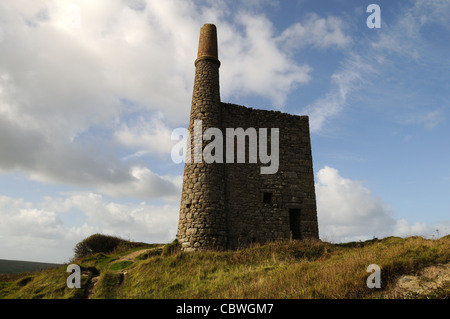 Greenburrow Pumpen Motor Haus Ding Dong mir eines der ältesten Bergbau Standorte in Cornwall England UK GB Stockfoto