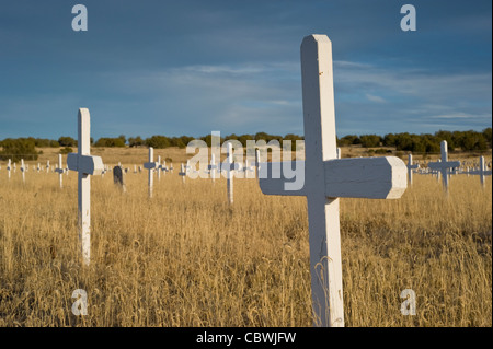 Der Merchant Marine Nationalfriedhof in Fort Stanton, Lincoln County, New Mexico. Stockfoto