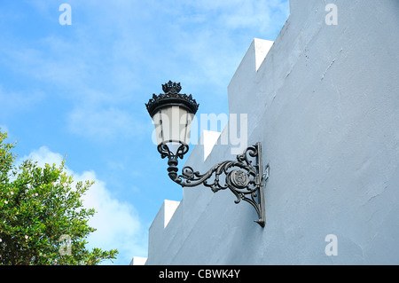 Old San Juan, Puerto Rico-Straßenlaterne Stockfoto