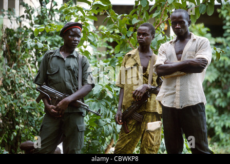 Sudan Peoples Liberation Army Soldaten im Südsudan während des Bürgerkrieges im Jahr 1997 Stockfoto