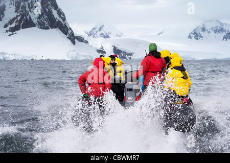 ZODIAC PLENEAU ISLAND, ANTARKTIS Stockfoto