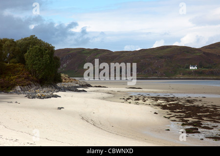 Weißen Sandstrand von Morar Inverness-Shire, Scotland Stockfoto