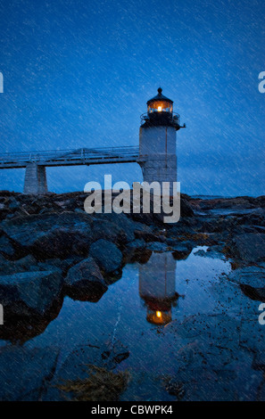 Marshall Point Light Station, Port Clyde, Maine, USA. Est. 1832 Stockfoto