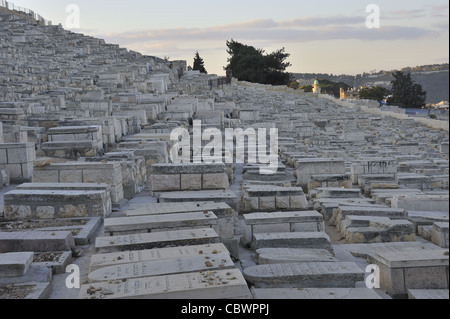 Der jüdische Friedhof auf dem Ölberg, Jerusalem Stockfoto