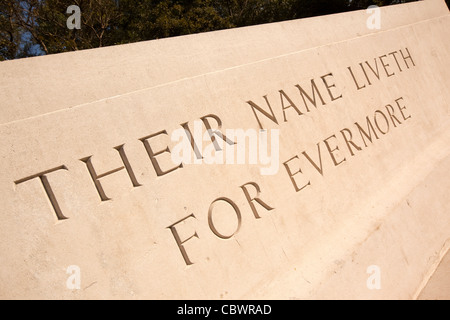 Indien, Manipur, Imphal, Commonwealth War Graves Kommission WW2 Cemetery, ihr Name lebt in Ewigkeit Stockfoto