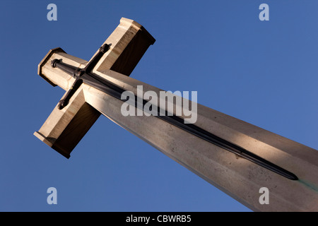 Indien, Manipur, Imphal, Commonwealth War Graves Kommission WW2 Cemetery Kreuz Stockfoto