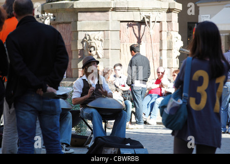 Stockholm: Straßenkünstler Stockfoto
