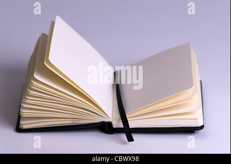 kleine Notebook auf eine leere Seite geöffnet Stockfoto