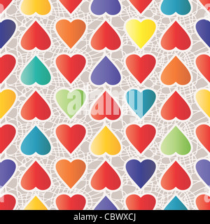 Nahtlose Muster Herz Stockfoto