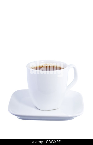 Kaffee Espresso isoliert auf weißem Hintergrund Stockfoto