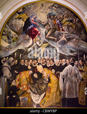 EL GRECO das Begräbnis des der Grafen von ORGAZ (ca 1586) SANTO TOME Kirche TOLEDO Spanien Stockfoto