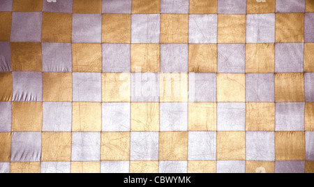 weiße und gelbe Tuch Hintergrund und Struktur Stockfoto