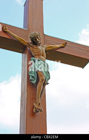 Jesus Christus gekreuzigten Symbol der ewigen Liebe Gottes Stockfoto