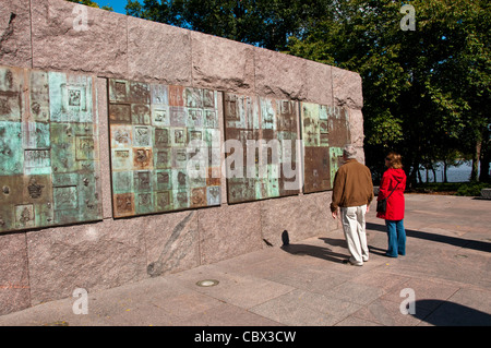 Dekorativer Wandschmuck, Franklin Delano Roosevelt Memorial, Washington, DC, dc124609 Stockfoto