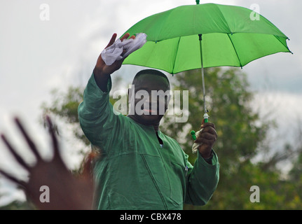 Julius Maada Bio, Präsidentschaftskandidat für die Volkspartei Sierra Leone bei einer Kundgebung in Bo, Sierra Leone Stockfoto