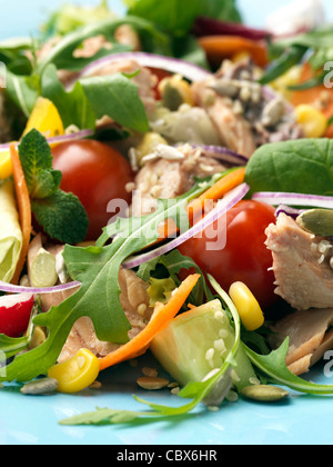 Lachs-Salat Stockfoto