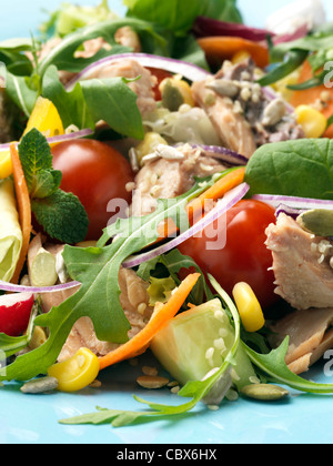 Lachs-Salat Stockfoto