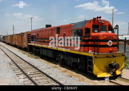 Bolivien. Santa Cruz-Abteilung. Eisenbahn in Puerto Pailas. Stockfoto