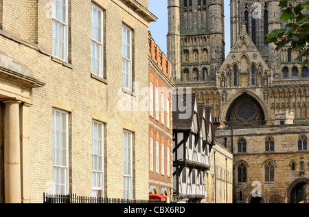 Drury Lane und der Kathedrale von Lincoln Stockfoto