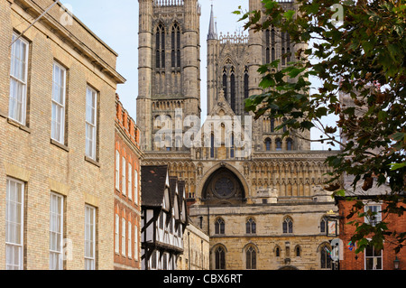 Drury Lane und der Kathedrale von Lincoln Stockfoto