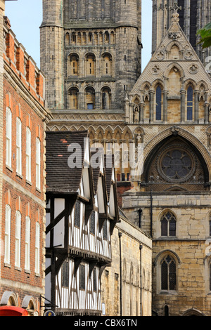 Drury Lane und der Kathedrale von Lincoln Stockfoto