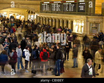 Rush Hour Menschenmenge, Haupthalle, Grand Central Terminal, NYC Stockfoto