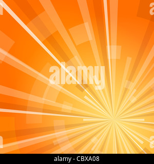 Digital-Shine - gelb und Orange digital glänzen mit transparenten Partikeln um Stockfoto