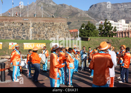 Marching Band aus den Cape Flats im Castle of Good Hope Cape Town, Südafrika Stockfoto