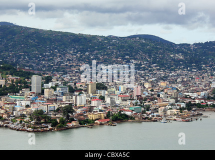 Luftaufnahme von Freetown, Sierra Leone Stockfoto