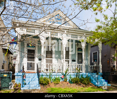 Shotgun House, Algiers Point, New Orleans Stockfoto