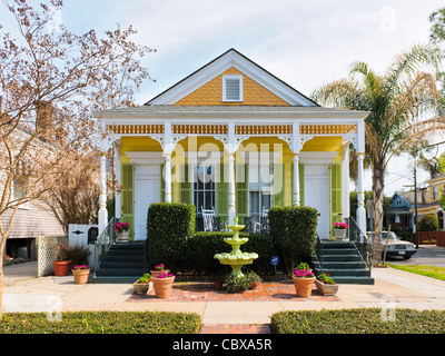 Shotgun House, Algiers Point, New Orleans Stockfoto