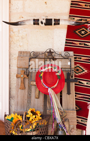 Kunsthandwerk-shop Display, La Villita, San Antonio Stockfoto