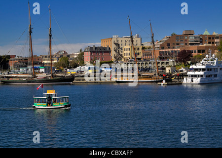 Den Inner Harbour in Victoria, Vancouver Island, Britisch-Kolumbien. Stockfoto