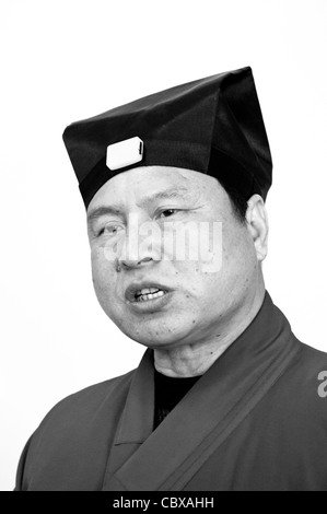 Beijing. Herr Yuan ZhiHong ist die führende Taoist von Peking und der Abt des Tempels DongYue. Stockfoto