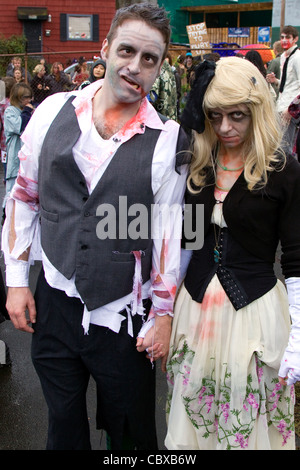 Zombie Walk-Teilnehmer in Portland, Oregon Stockfoto