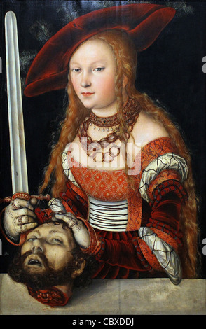 Cranach Lucas die ältere Judith mit dem Kopf des Holofernes Kunsthistorisches Museum - Wien Stockfoto