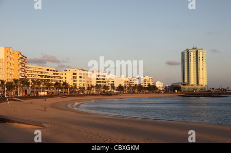 Strand von Arrecife, Kanarischen Insel Lanzarote, Spanien Stockfoto