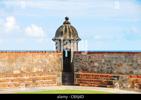 Old San Juan Pistole Turm, Puerto Rico Stockfoto