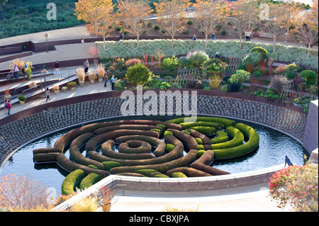 Gartenanlage am Getty Center im Herbst Stockfoto