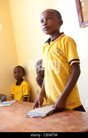 Schüler lernen in Claass an einer Schule in Morogoro, Tansania, Ostafrika. Stockfoto