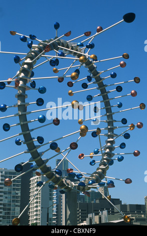 Duncan Stemlers Blasloch am Spielplatz und Park der sanierten Docklands in Melbourne, Victoria, Australia Stockfoto