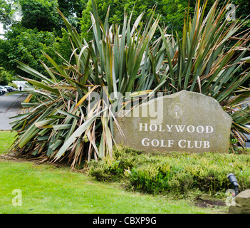 Melden Sie Besucher zum Holywood Golf Club, County Down, der Heimatverein für Rory McIlroy Stockfoto