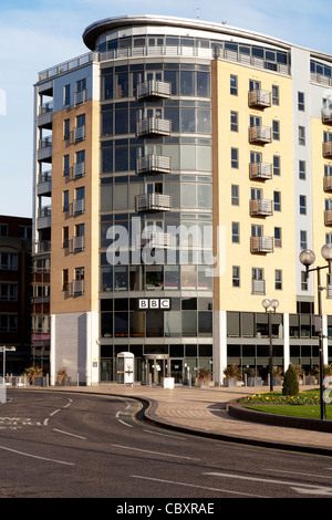 BBC-Fernsehen aufbauend Kingston Hull, Hull City, East Riding of Yorkshire, England, Büros in Chapel Street Stockfoto