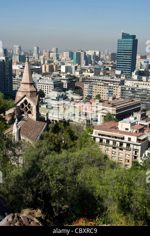 Santiago de Chile-Stadt. Ansicht des Stadtzentrums. Stockfoto