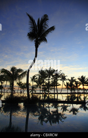 Sonnenuntergang in Mauritius Stockfoto