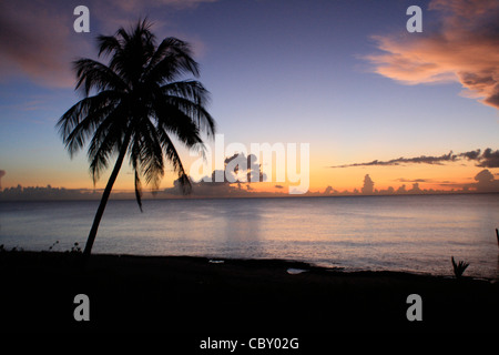 Einen perfekten Sonnenuntergang in Maria La Gorda, Kuba Stockfoto