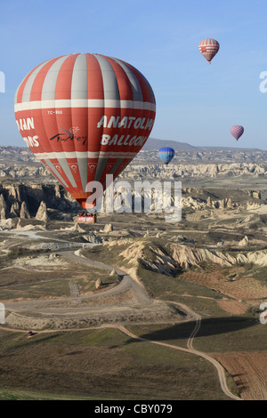 Heißluftballons in Kappadokien in der Türkei Stockfoto