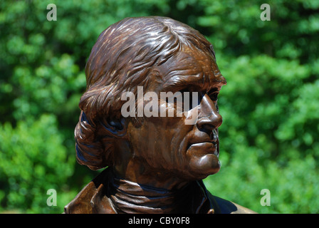 Statue von Thomas Jefferson in Monticello Stockfoto