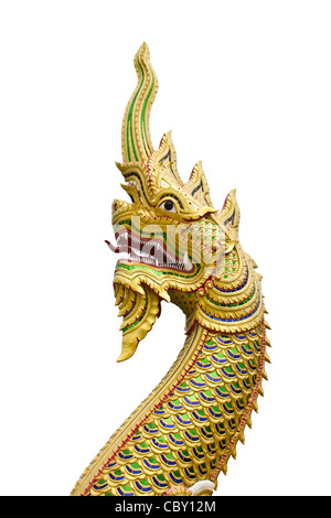 König der Naga im Tempel von Thailand Stockfoto